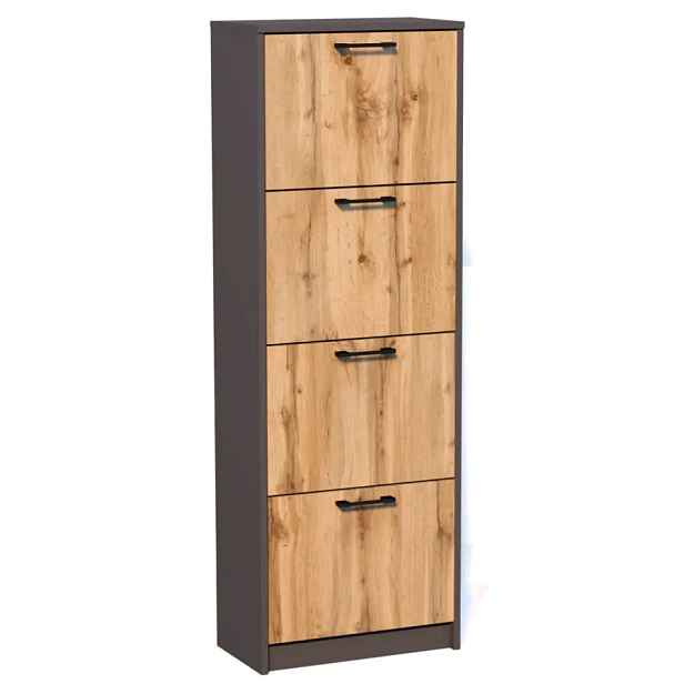 Casarredo Výklopný botník VIVA 4K - grafit/dub wotan