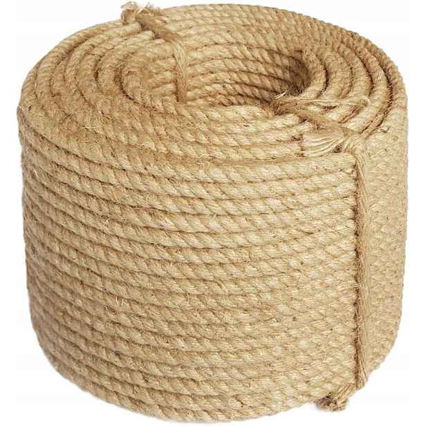 Jutové lano 20 mm x 50 m. Dekorativní, odolné, pro dům i zahradu!