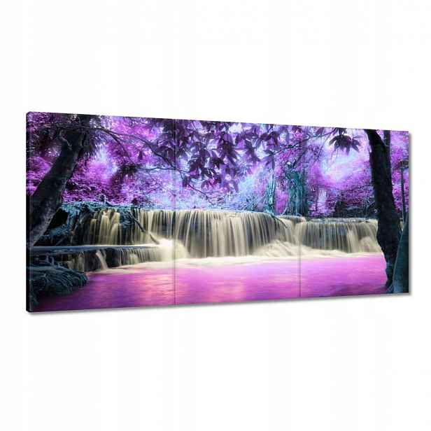 Obrazy 120x60 Fialový vodopád