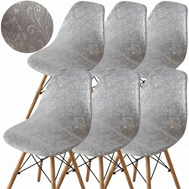 Potah Na Skandinávské Křeslo Velurový Ornament 6 Ks Oeko-tex