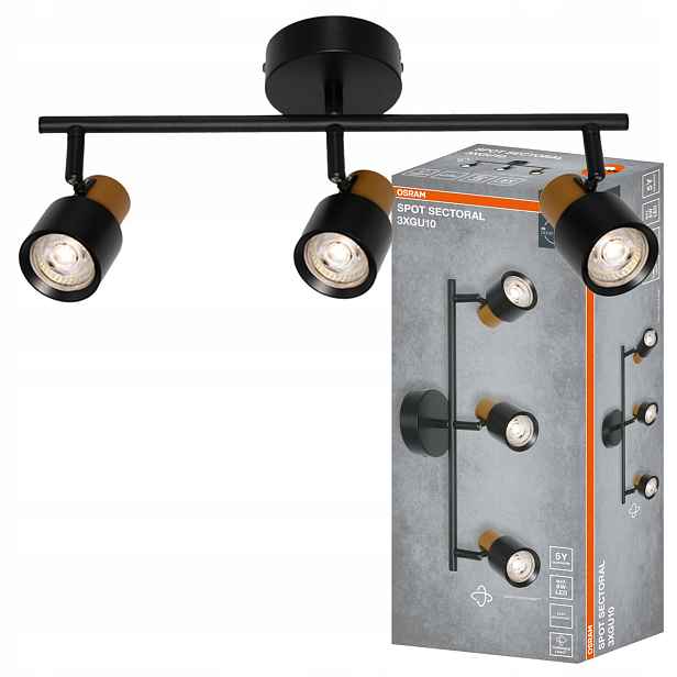 Stropní Svítidlo Nástěnné svítidlo Pohyblivé bodové reflektorové 3x GU10 Osram