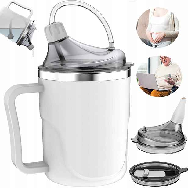 Hrnek S Úchytkami A Náustkem Senior Dospělý 400 ML Nerezová Ocel