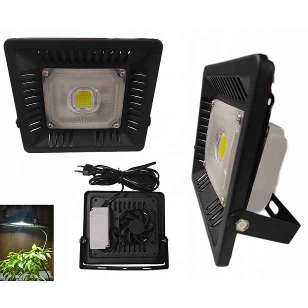 Bílý Led panel 30W – lampa Cob Grow pro rostliny – studená bílá barva 6500K