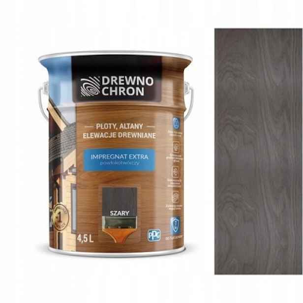 Drewnochron Impregnát Extra 4,5 L Šedý
