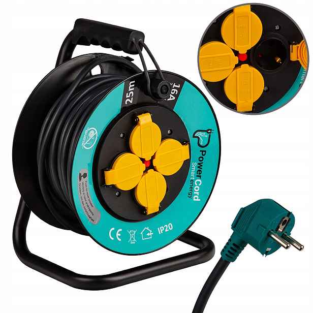 Prodlužovací Kabel 25 M 3X2,5 MM² 4 Kontakty 230 V