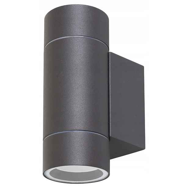 Venkovní nástěnné svítidlo minimalistická trubka 16 cm, horní a spodní část antracit, IP54 Rabalux