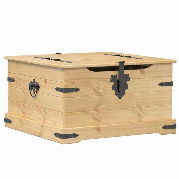 vidaXL Úložný box Corona 78 x 78 x 45 cm masivní borové dřevo