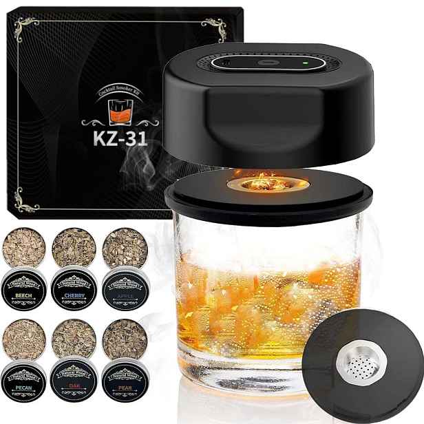 Sada Na Uzení Whisky Smoker Gadget Dárek Pro Přítele Muže 6V1