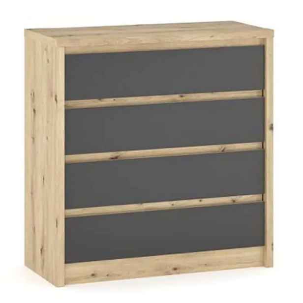Casarredo Komoda DOMINIKA 4S dub artisan/šedý
