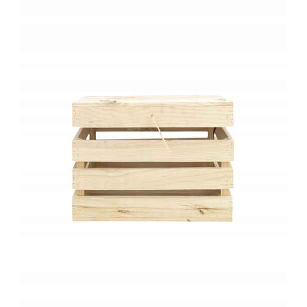 DecoWOOD Noční stolek z masivního dřeva v přírodním odstínu 39x33x30,5 cm
