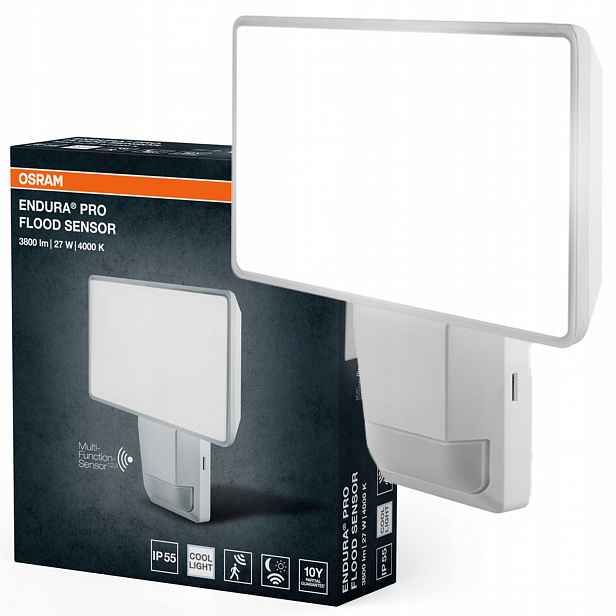 Led reflektor Venkovní Led lampa Snímač pohybu soumraku 27W 4000K IP55