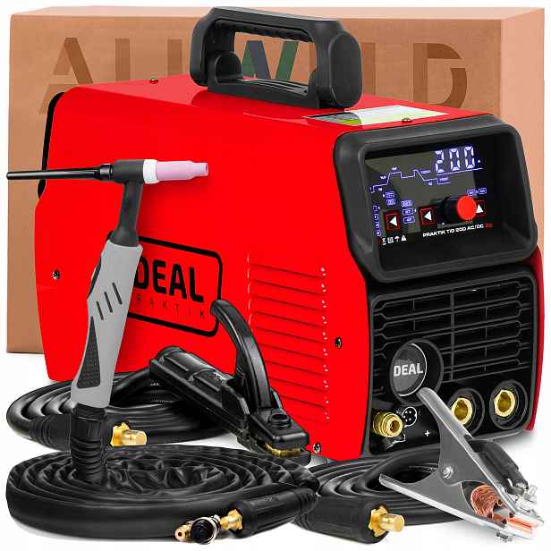Svařovací Stroj Ideal Praktik Tig 200 Ac/dc Led 230V 200A Puls Mma Hf Lift 2T/4T