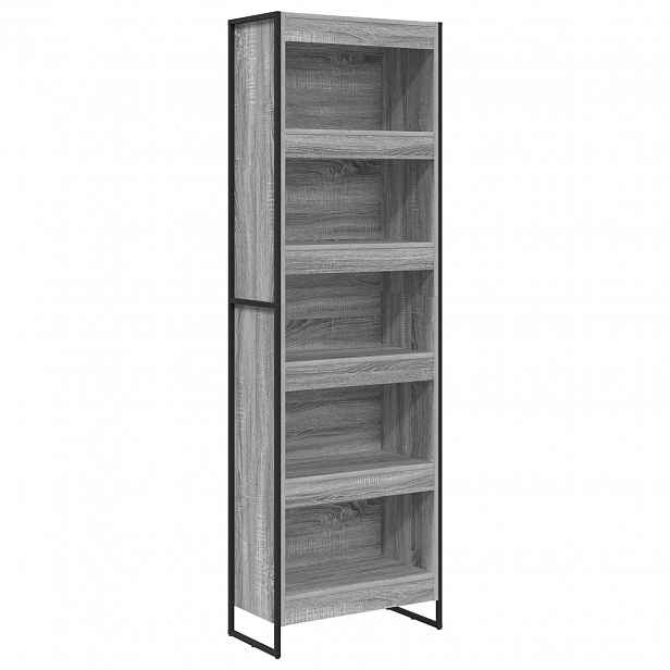vidaXL Knihovna 60 x 30 x 189,5 cm Kompozitní dřevo Šedá Sonoma