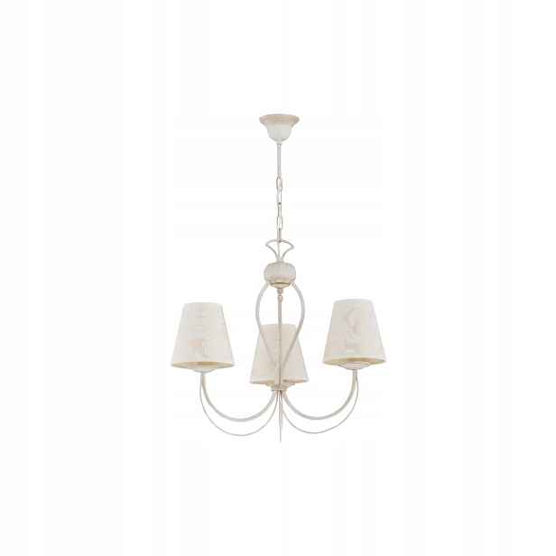 Závěsná antická lampa 3xE14 bílo-ecru Irma Alfa 73x52 cm