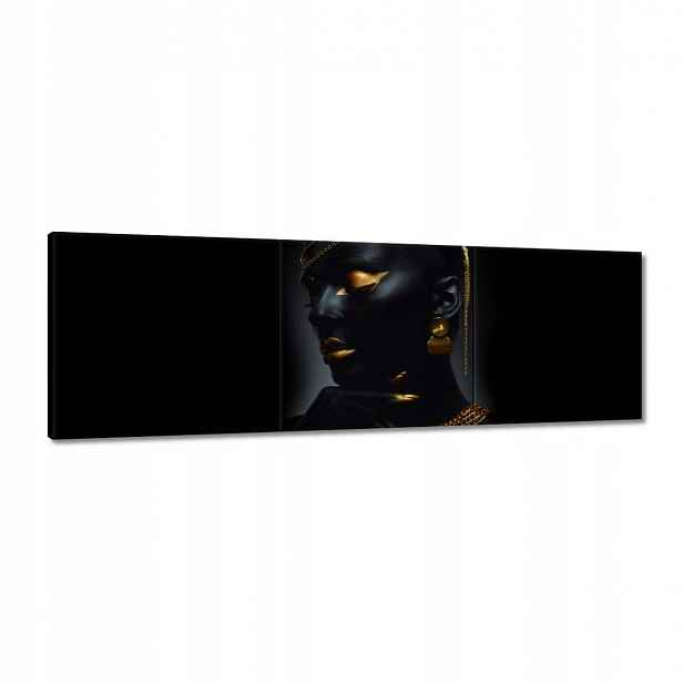 Obrazy 120x40 Pozlacený obličej