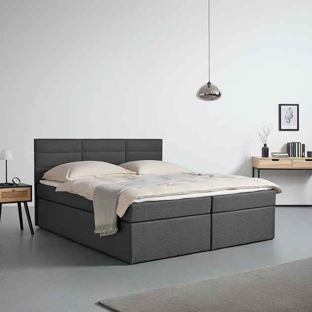 Boxspring Postel Lisa 180x200 Cm Včet. Topperu