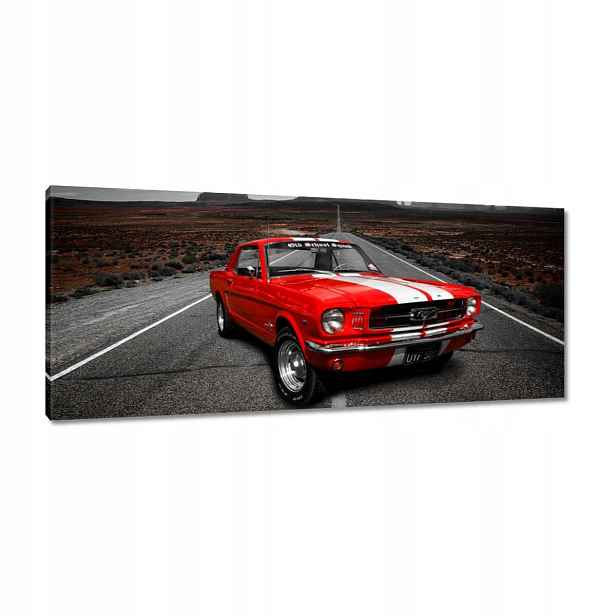 Obrazy 100x40 Červený Ford Mustang