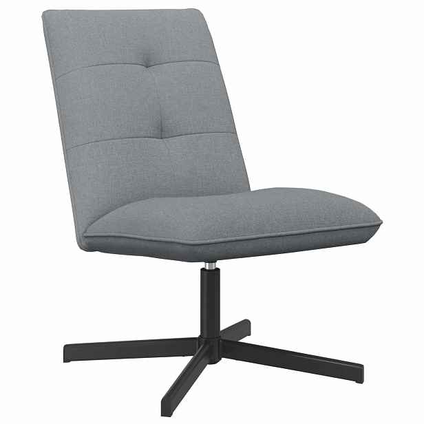 vidaXL Otočná židle Světle šedá Textil
