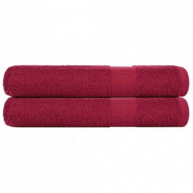 vidaXL Ručníky FROGN 2 ks bordó 100x200 cm 360 g/m²
