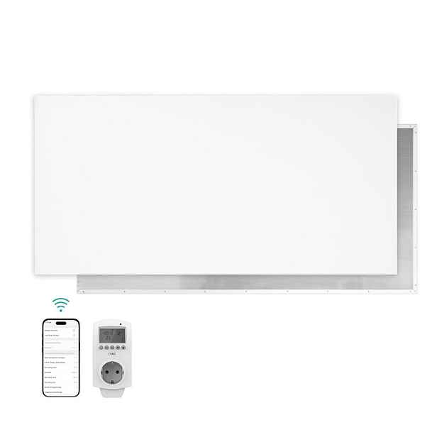 EMKE ELEKTRICKÝ nástěnný konvektor s ovládáním přes aplikaci a termostatem, 119,5/59,5/1,8 cm