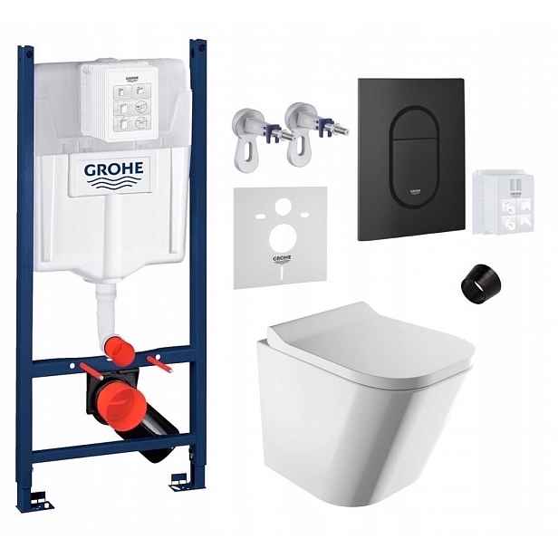 Grohe Rapid Sl s Wc mísou Omnires Fontana a tlačítkem černý mat