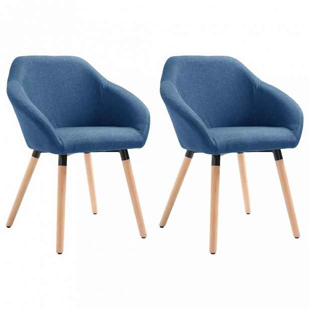Jídelní židle látka / dřevo Modrá