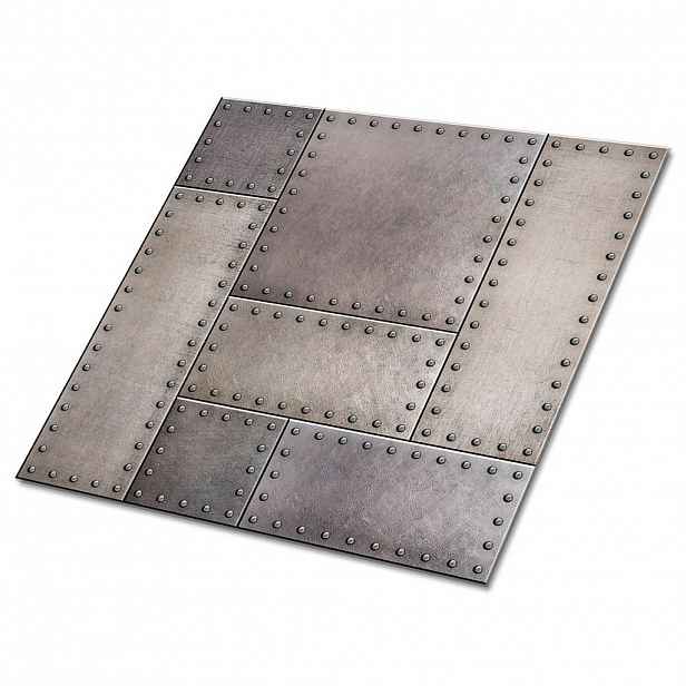TULUP SAMOLEPICÍ OBKLADY NA STĚNU 9 ks 30x30 cm Struktura plechu