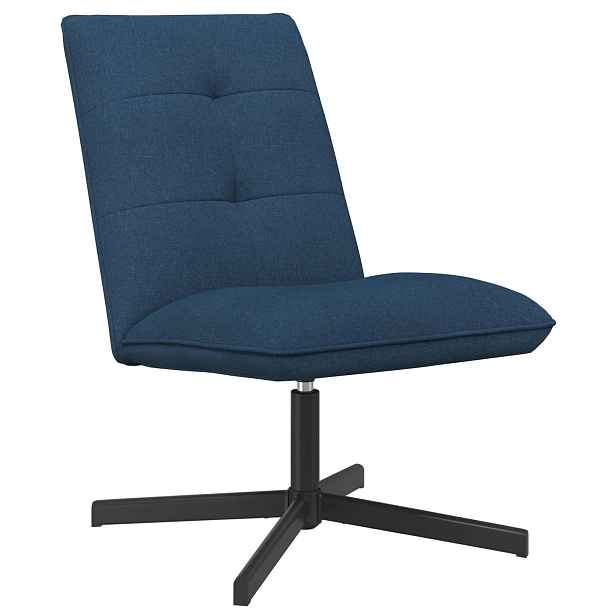 vidaXL Otočná židle Modrá Textil