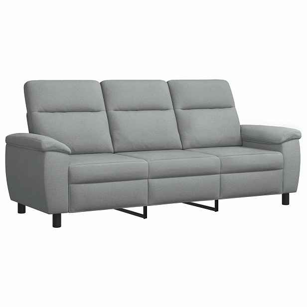 vidaXL Pohovka Světle šedá 214 x 90 x 95 cm Textil
