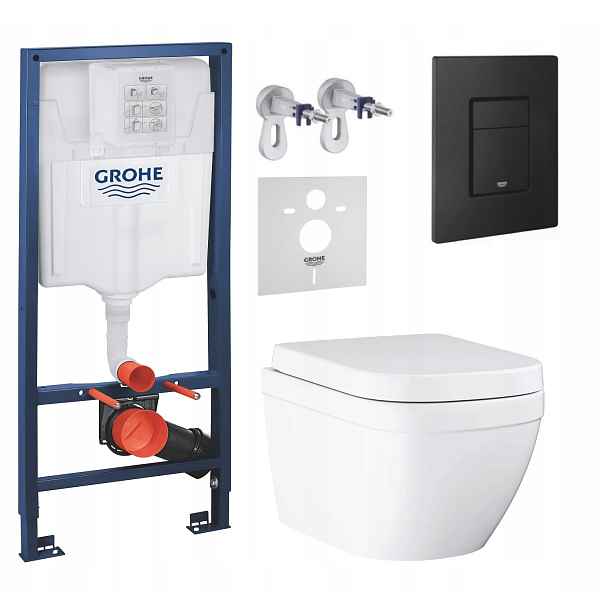 7v1 Wc Podomítkový Set, Stelaz s Wc Mísou Grohe Euro Ceramic, Tlačítko
