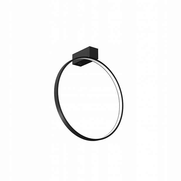 Černá nástěnná lampa kruhová 27 cm Led 3000K Agaro 4306 Antigo