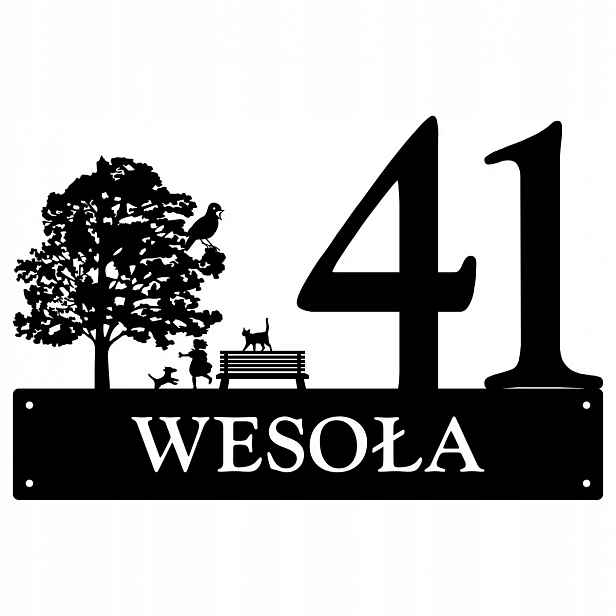 Číslo Na Dům 60cm Tabule Adresa Ocel 2mm Ulice Veselá