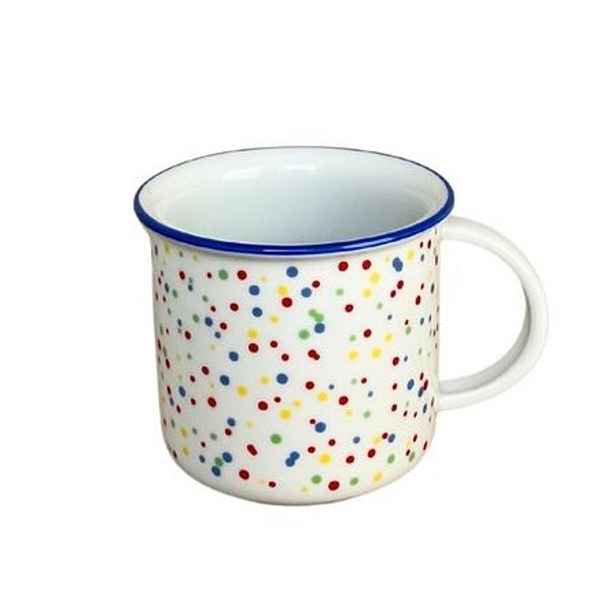 hrnek 250ml TINA - PUNTÍČKY barevné, čes.porcelán