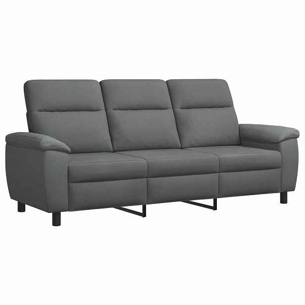 vidaXL Pohovka Tmavě šedá 214 x 90 x 95 cm Textil