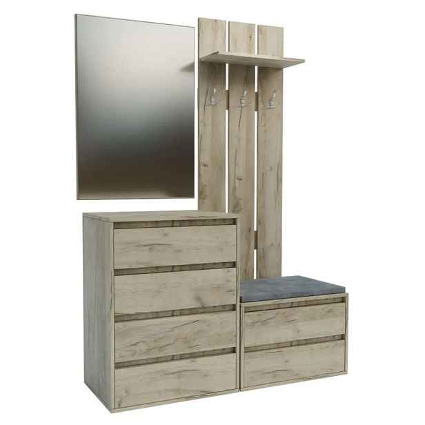 Casarredo Předsíňová stěna HILDA - dub craft šedý