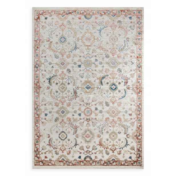 Koberec 140x190 Elora Ornament cihlový designově krémový