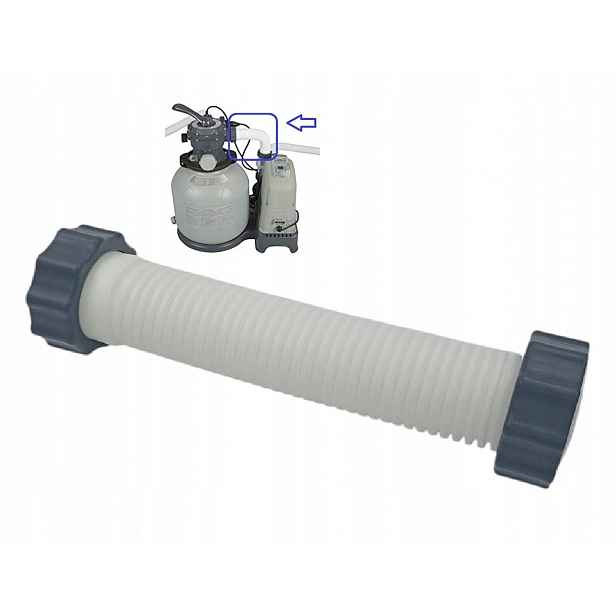 Připojovací hadice 38 mm pro připojení ventilu k motoru, pískový filtr 28676
