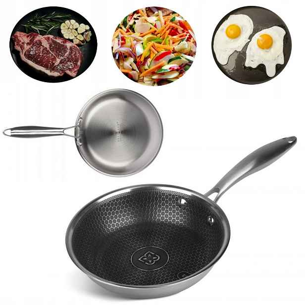 Tradiční Ocelová Pánev Gastronomie Medová Plástev 28 cm Edenberg 7628