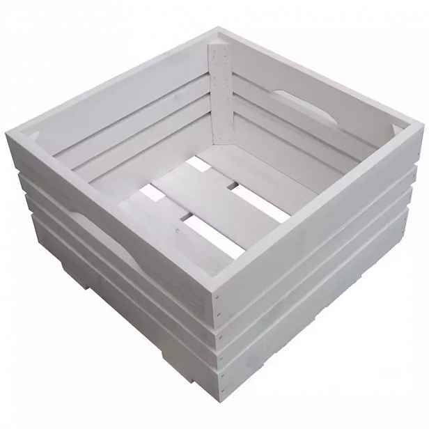 Truhlík bedýnka 43x43x26 cm -16 mm bílý 4V