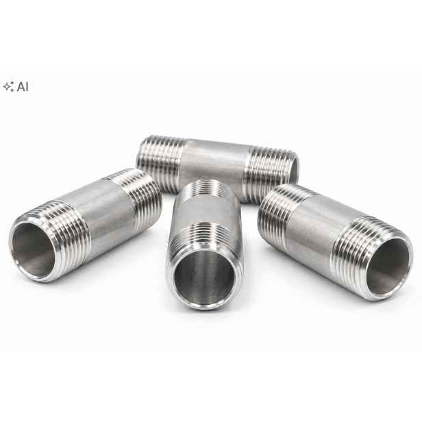 1" Oboustranný závitový nástavec Inox 316 60mm--10Kusů