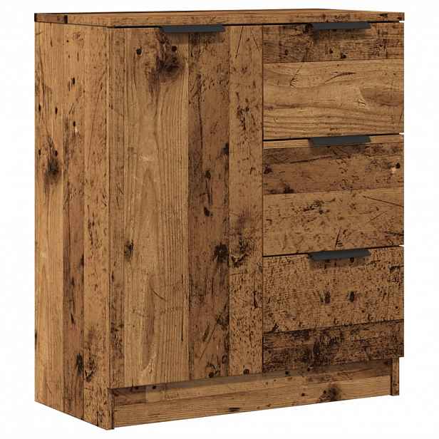 vidaXL Příborník old wood 60 x 30 x 70 cm kompozitní dřevo