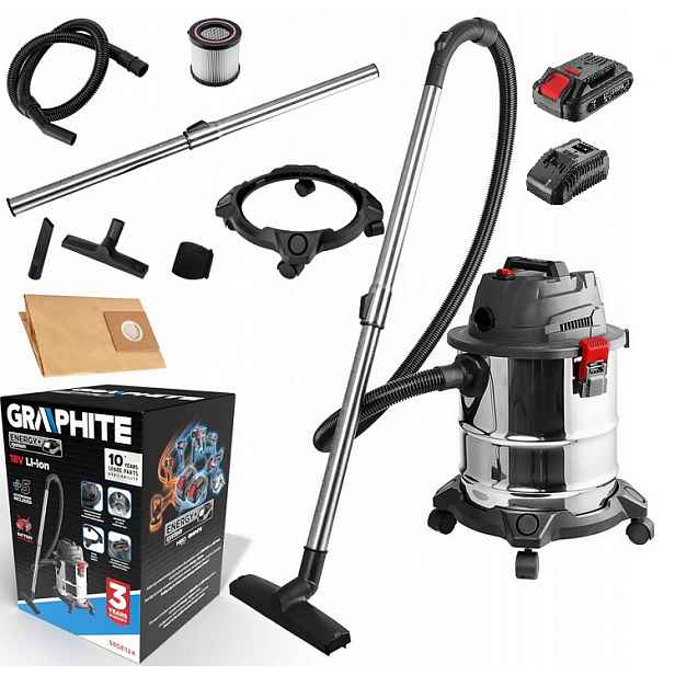 Graphite Vysavač 2AH 18V 20L Energy