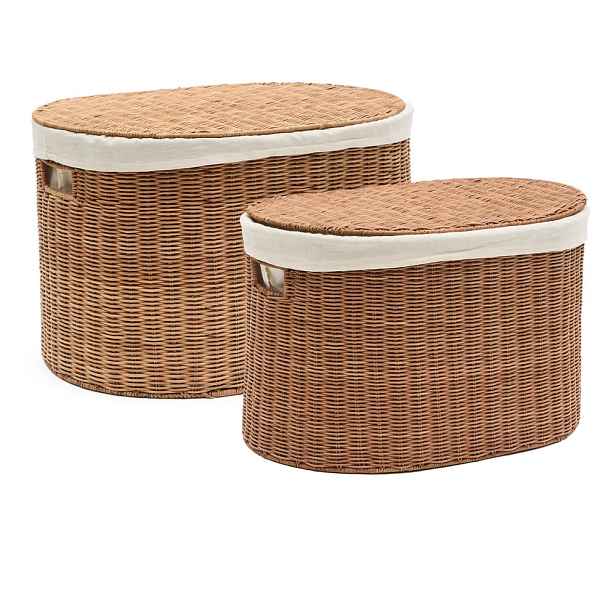 Ratanové košíky v sadě 2 ks 50x36x32 cm Indali – Kave Home