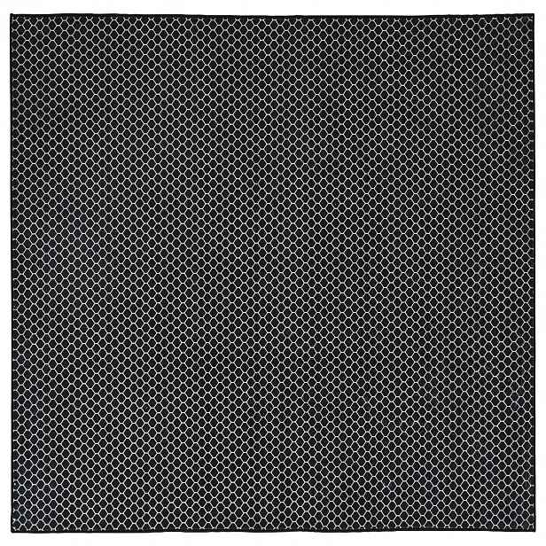 vidaXL Koberec ORIZ Černý mřížkovaný vzor 160 x 160 cm 100% polyester
