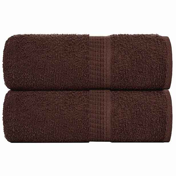 vidaXL Ručníky FROGN 2 ks hnědé 30x30 cm 360 g/m²