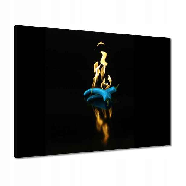 Obrazy 80x60 Modrá paprika v ohni