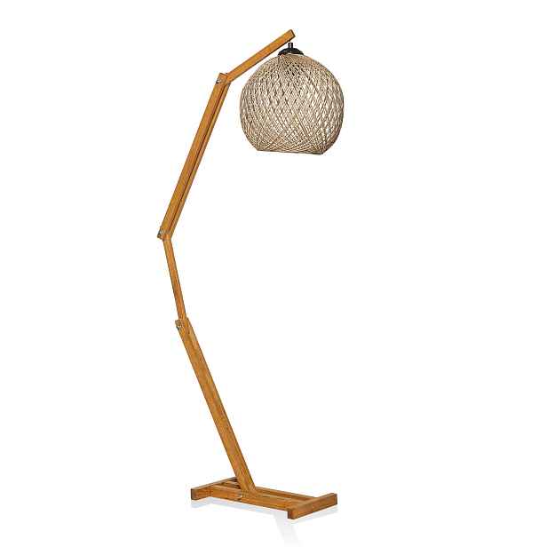 Opviq Stojací lampa Beehive z masivu ecru/hnědá