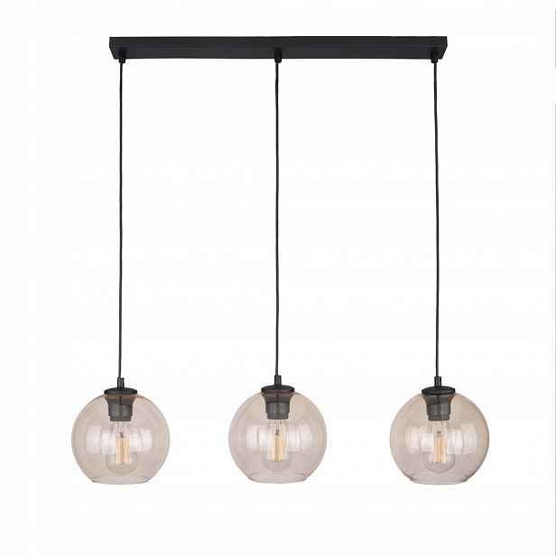 Pendel Stropní Svítidlo Závěsná Jantarová 77 cm E27 Kov Tk Lighting