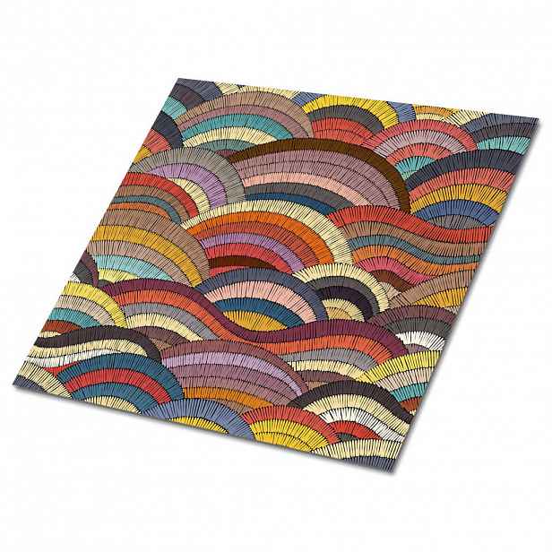 TULUP SAMOLEPICÍ OBKLADY NA STĚNU 9 ks 30x30 cm Patchworkové vlny