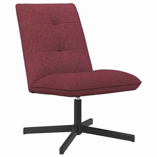 vidaXL Otočná židle Víno Červené Textil